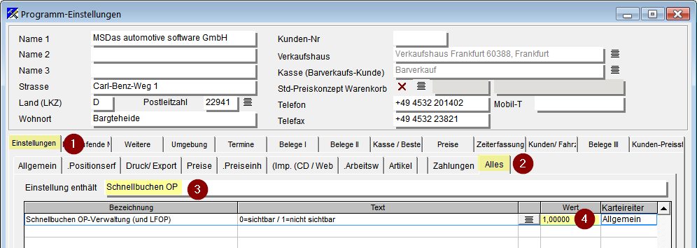 Einstellungen_Schnellbuchen