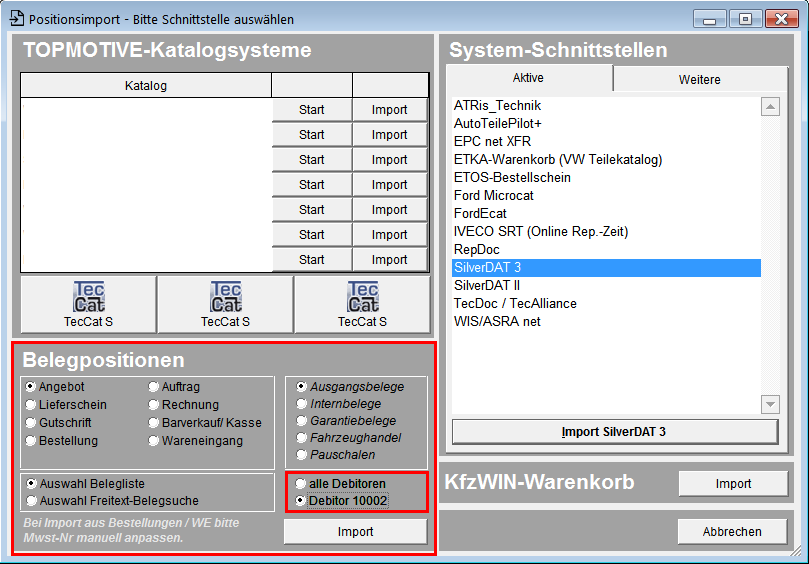 Posimport_Debitor