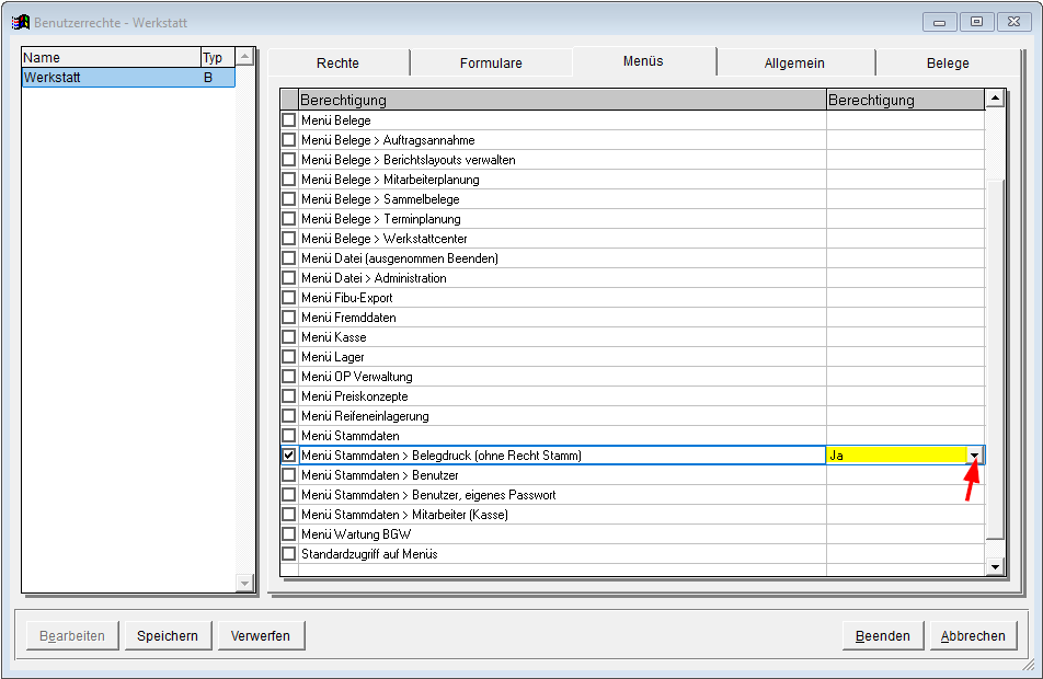Einstellungen_Belegdruck_Rechte